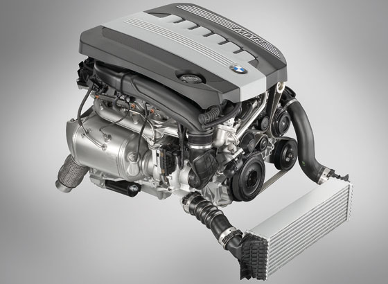 & Cylinder Diesel engine of BMW 5 series (Phpto: BMW)
